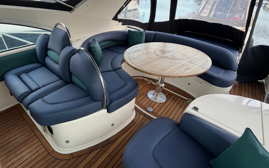 Boat upholstery sun deck